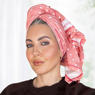 *NEW* Dusty Pink Polka Dot Tee-Owel — Curlykiet Edition