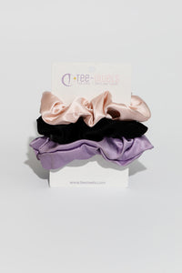 Sassy+ Girl Mulberry Silk Scrunchie Set